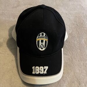 Vintage Juventus FC Official Licensed Baseball Cap Black White 1897 Hat Mens